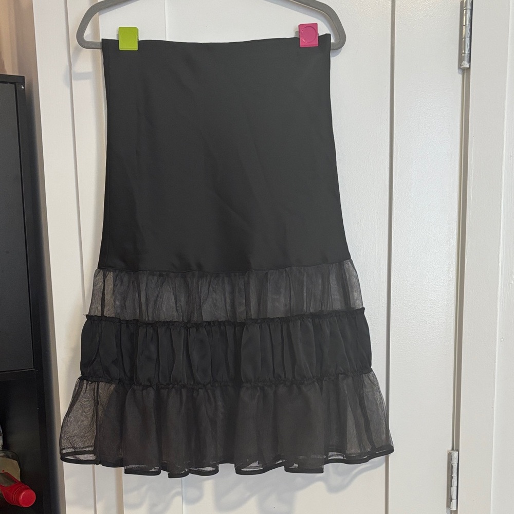 Urban Outfitters Black Tiered A-Line Skirt